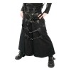 Men’s Gothic Trouser Long Pant Black Cyber Punk Bondage Skirt 